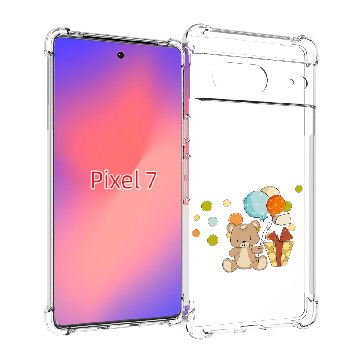 

Чехол Mypads Медвеженок С Подарком Для Google Pixel 7, Прозрачный, Tocco