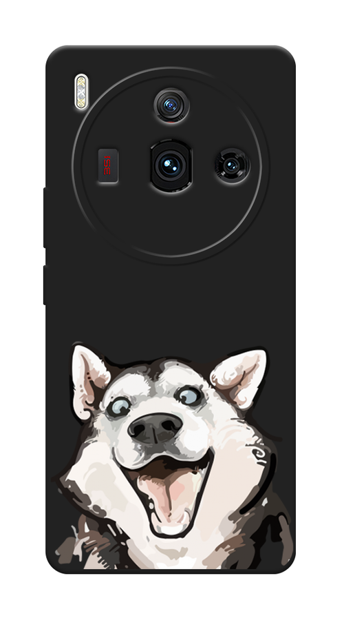

Чехол Awog на ZTE Nubia Z50S Pro "Радостный хаски", Белый;голубой;черный, 136852-1