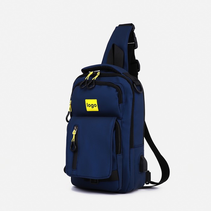 

Сумка-слинг мужская NoBrand 9681259 синяя, 18х6х30 см, Синий, 9681259