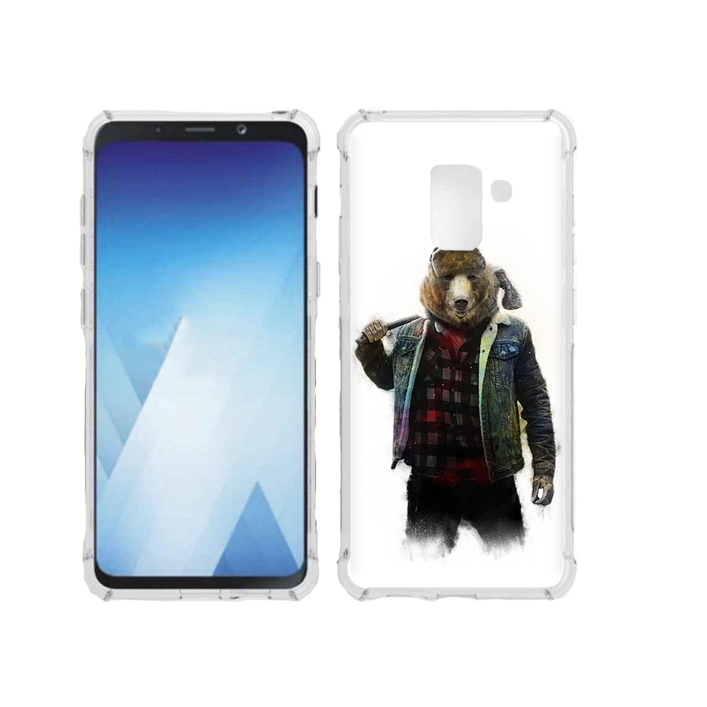 Чехол MyPads Tocco для Samsung Galaxy A5 (2018) медведь с топором (PT95317.573.469)