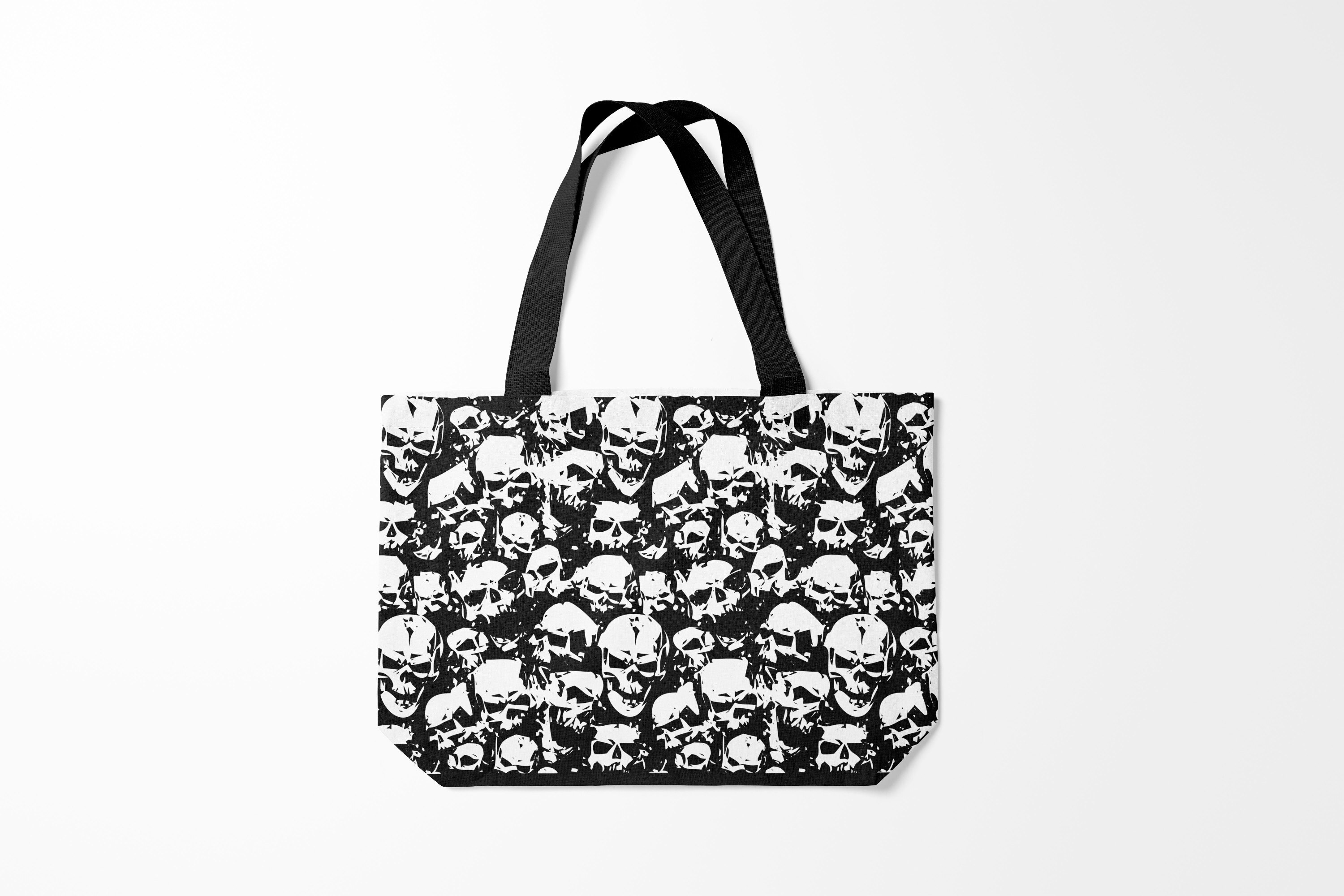 

Сумка шoппер унисекс Burnettie Черепа Human skulls, черный; белый, Черепа Human skulls