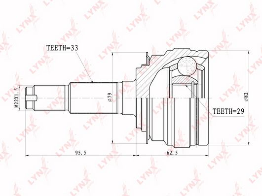 

CO-1801 ШРУС наружный к-кт Daewoo Lanos 1.5/Nubira/Espero 2.0 95>