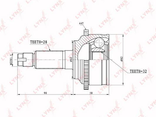 

CO-5101A ШРУС наружный к-кт Mazda 6 all 02-07