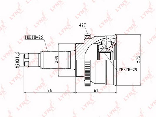 

CO-7300A ШРУС наружный к-кт ABS Suzuki Liana 1.3/1.6 4WD 01>