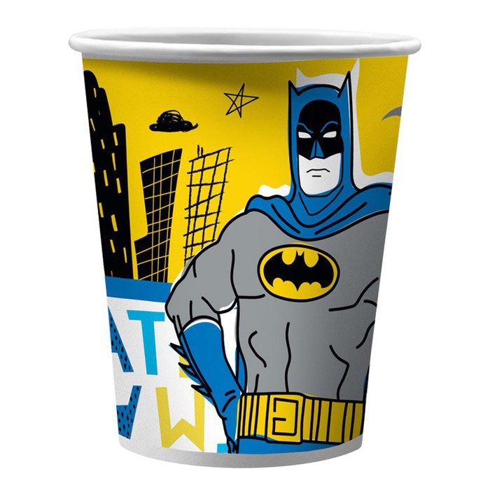 

Набор бумажных стаканов Batman, жёлтый, 6 шт, 250 мл, Желтый