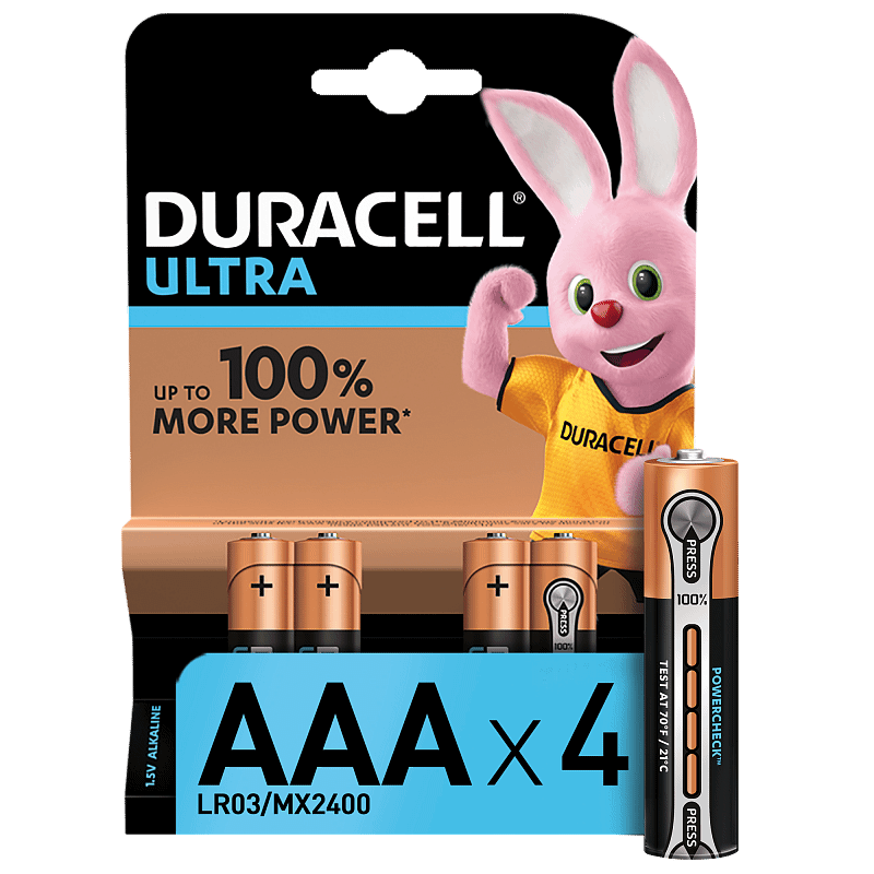 Батарейки Duracell UltraPower AAA 4 шт