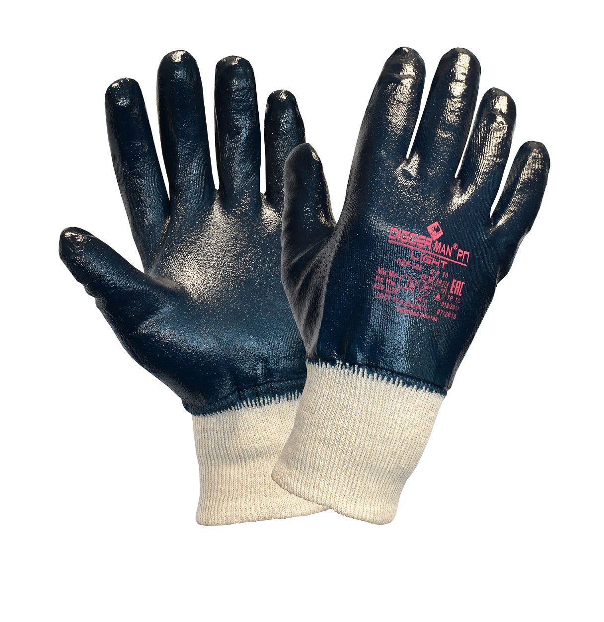 Перчатки нитриловые DIGGERMAN LIGHT РП облегченные (Размер 9) нитриловые облегченные перчатки diggerman