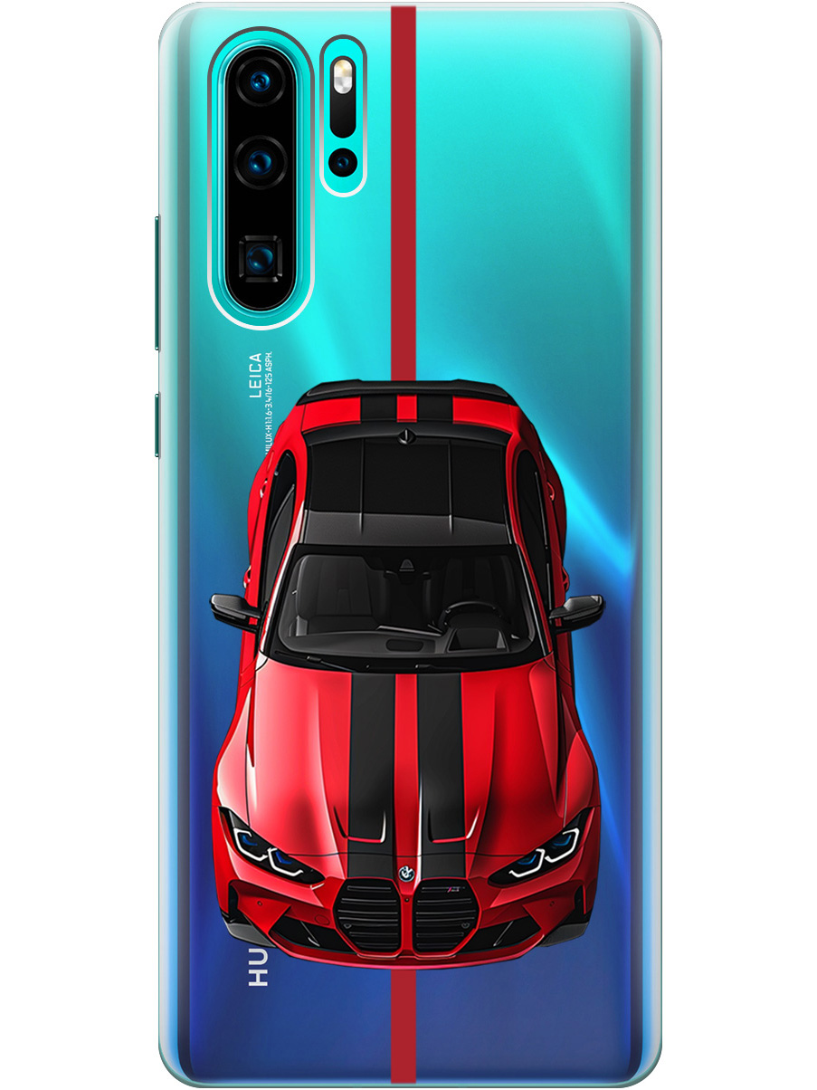 

Силиконовый чехол на Huawei P30 Pro с принтом "Красный БМВ", Прозрачный;голубой, 720762451