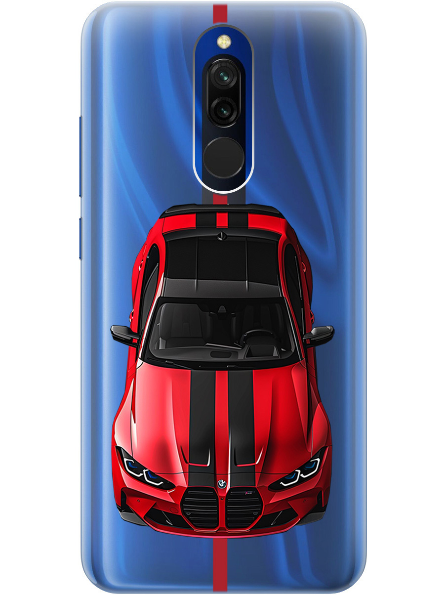 

Силиконовый чехол на Xiaomi Redmi 8 с принтом "Красный БМВ", Прозрачный;голубой, 722204551