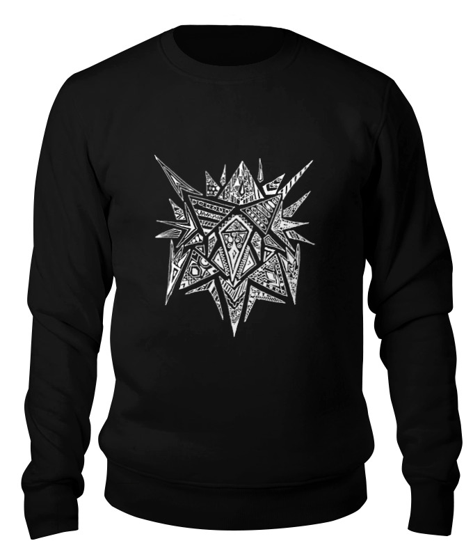 

Свитшот унисекс Printio White chaos черный M, White chaos