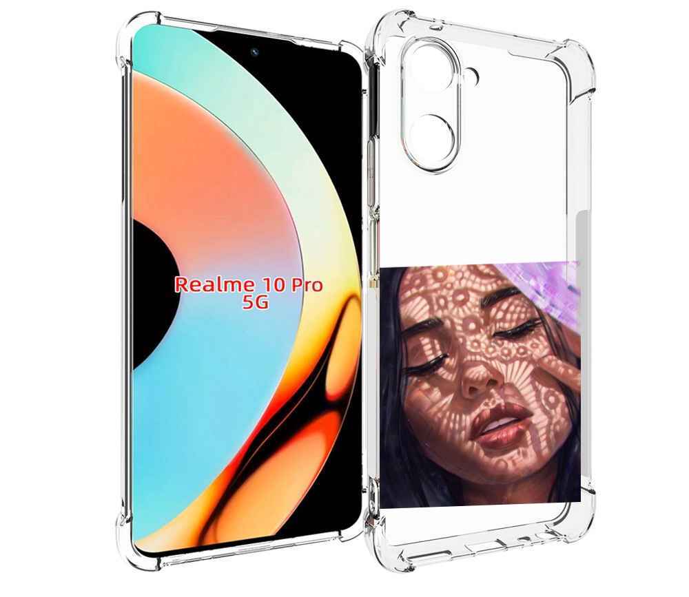 

Чехол бампер MyPads девушка-под-кружевами женский для Realme 10 ..., Прозрачный, Tocco