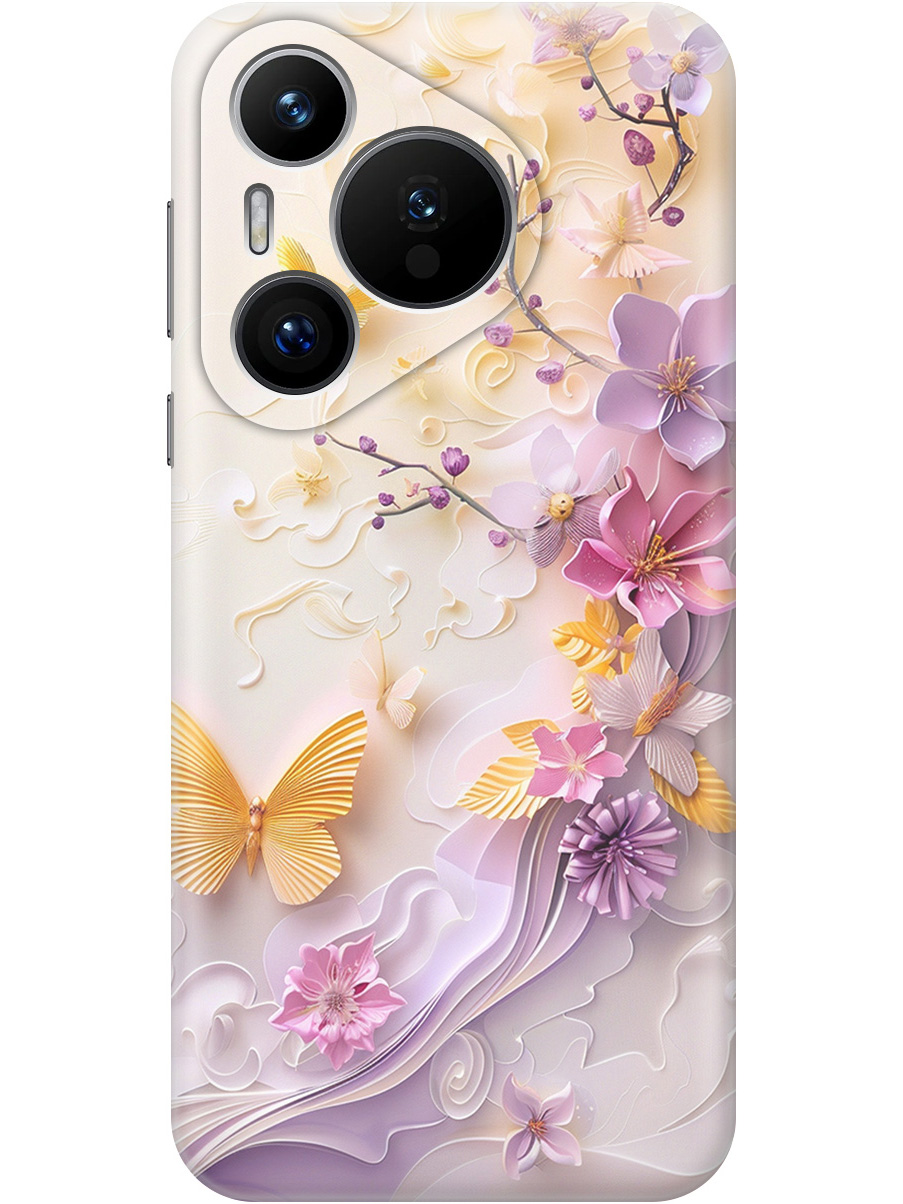 

Силиконовый чехол на Huawei Pura 70 с принтом "Оранжевые бабочки", Прозрачный;белый;оранжевый;фиолетовый, 782624623