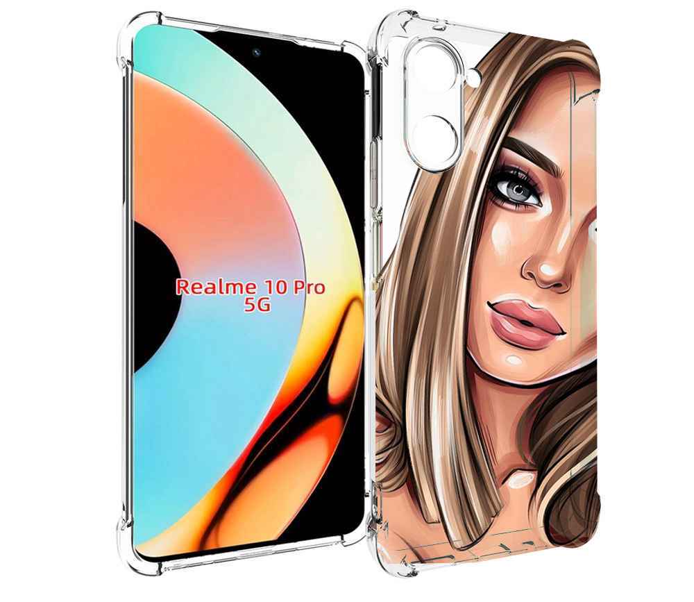 

Чехол бампер MyPads девушка-с-каре женский для Realme 10 Pro про..., Прозрачный, Tocco