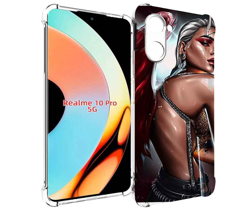 

Чехол бампер MyPads девушка-с-крыльями женский для Realme 10 Pro..., Прозрачный, Tocco