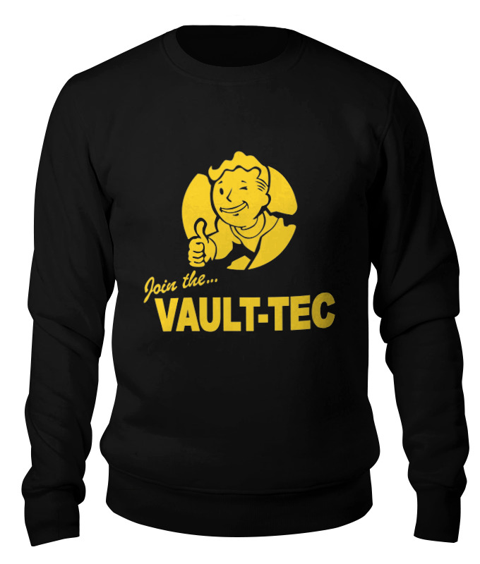 

Свитшот унисекс Printio Fallout vault-tec черный M, Fallout vault-tec