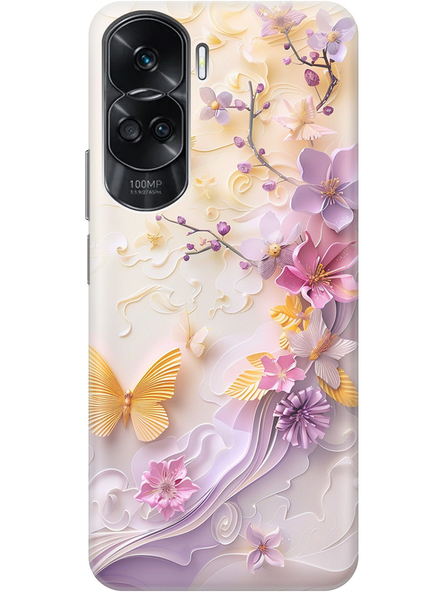 

Силиконовый чехол на Honor 90 Lite с принтом "Оранжевые бабочки", Прозрачный;белый;оранжевый;фиолетовый, 772622623