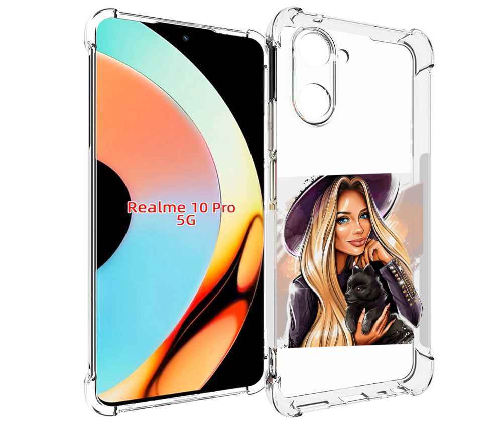 

Чехол бампер MyPads девушка-с-черным-щенком женский для Realme 1..., Прозрачный, Tocco