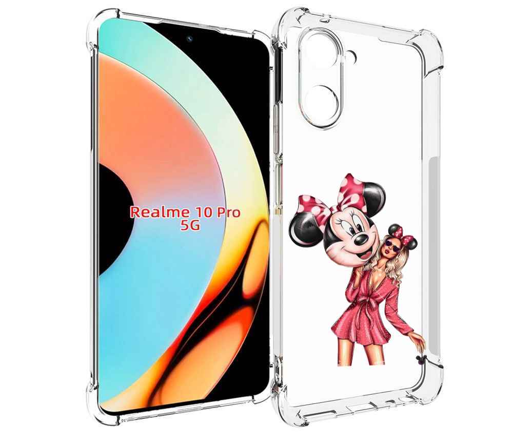 

Чехол бампер MyPads девушка-с-шариком женский для Realme 10 Pro ..., Прозрачный, Tocco