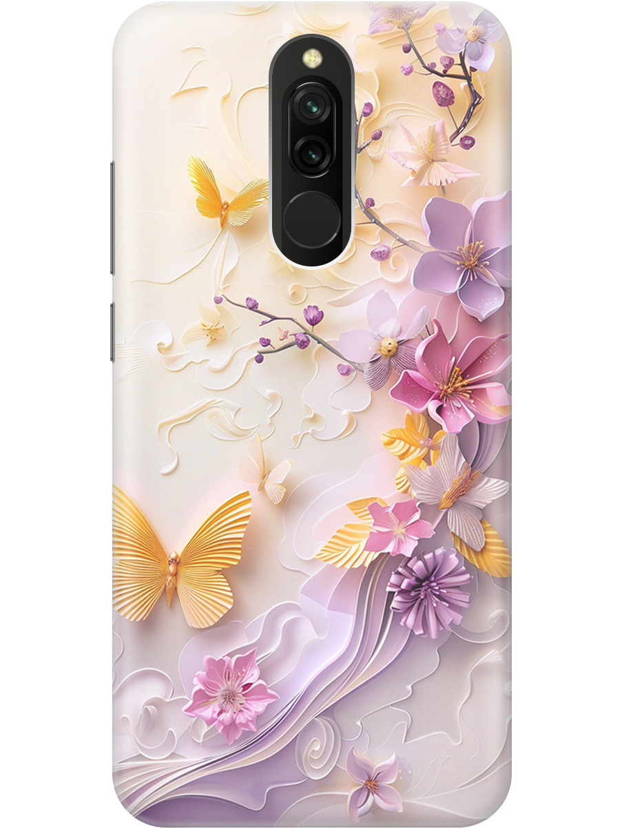 

Силиконовый чехол на Xiaomi Redmi 8 с принтом "Оранжевые бабочки", Прозрачный;белый;оранжевый;фиолетовый, 722204523