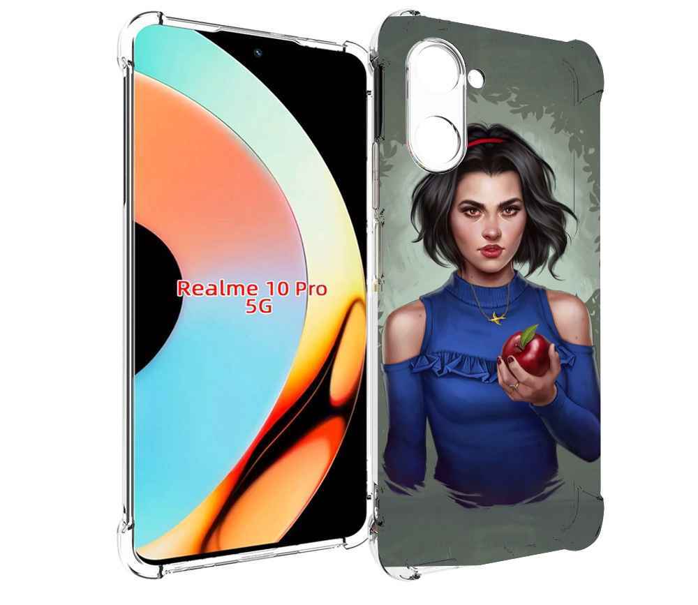 

Чехол бампер MyPads девушка-с-яблоком женский для Realme 10 Pro ..., Прозрачный, Tocco