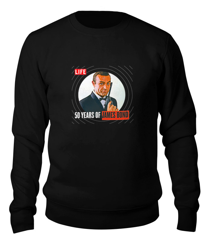 

Свитшот унисекс Printio James bond черный M, James bond