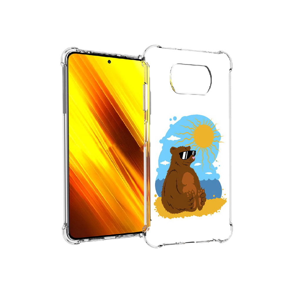 

Чехол MyPads Tocco для Xiaomi Poco X3 медведь на чиле (PT154881.262.468), Прозрачный, Tocco