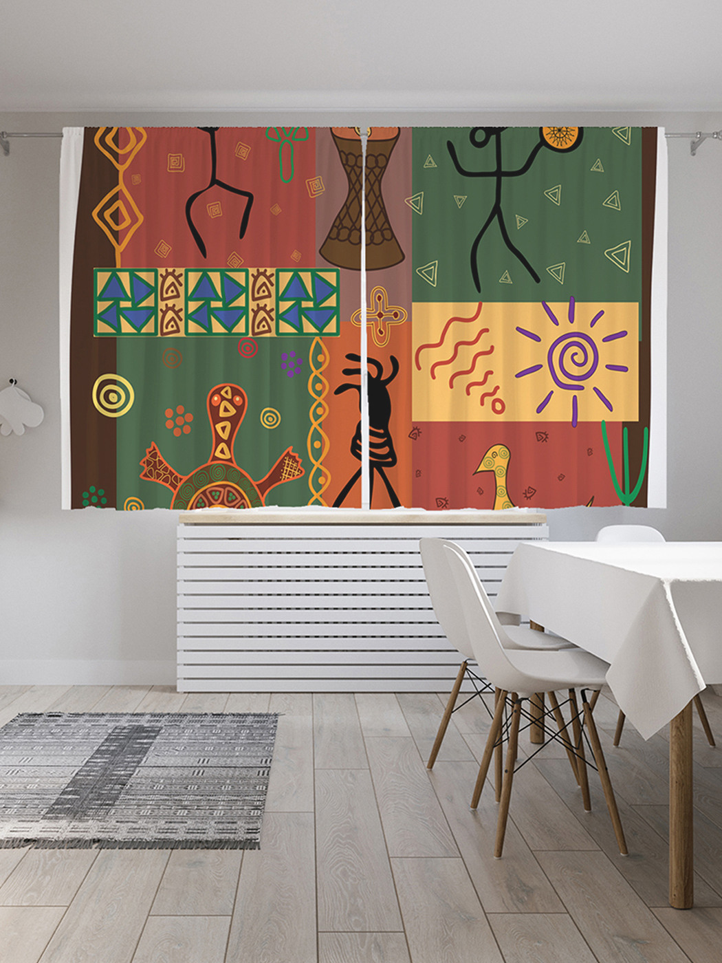 

Шторы с фотопечатью JoyArty "Африканская история" из сатена, 290х180 см