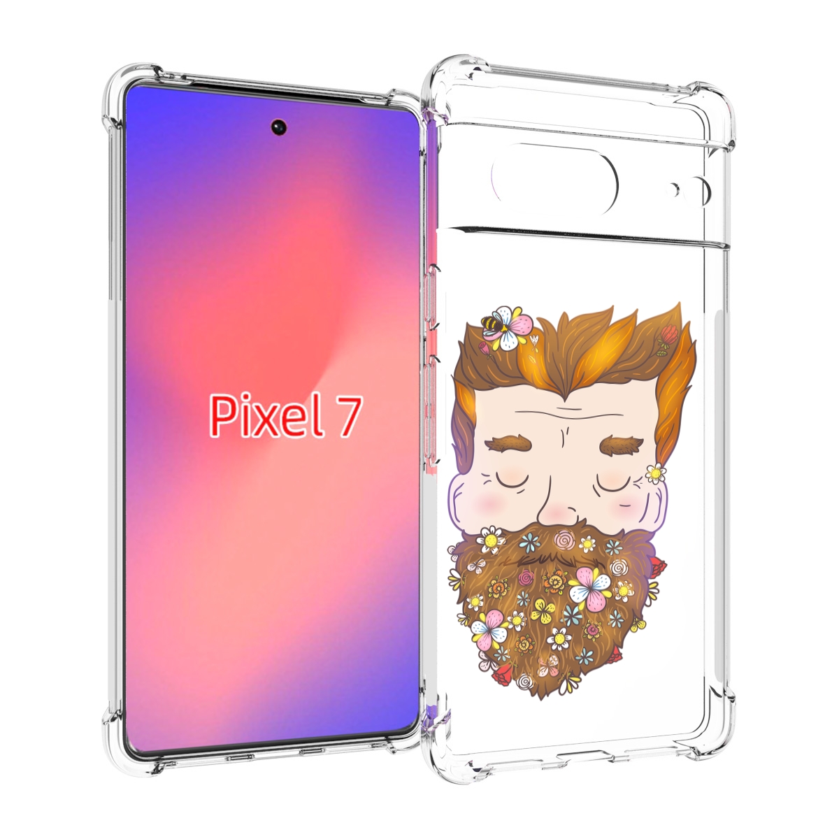 

Чехол Mypads Мужчина С Цветами В Бороде Для Google Pixel 7, Прозрачный, Tocco