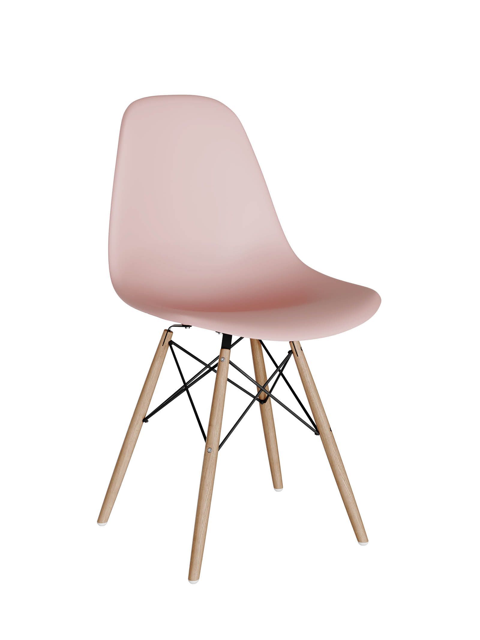 Стул для кухни СтулБержи EAMES DSW, деревянные ножки, 1 шт., чайная роза