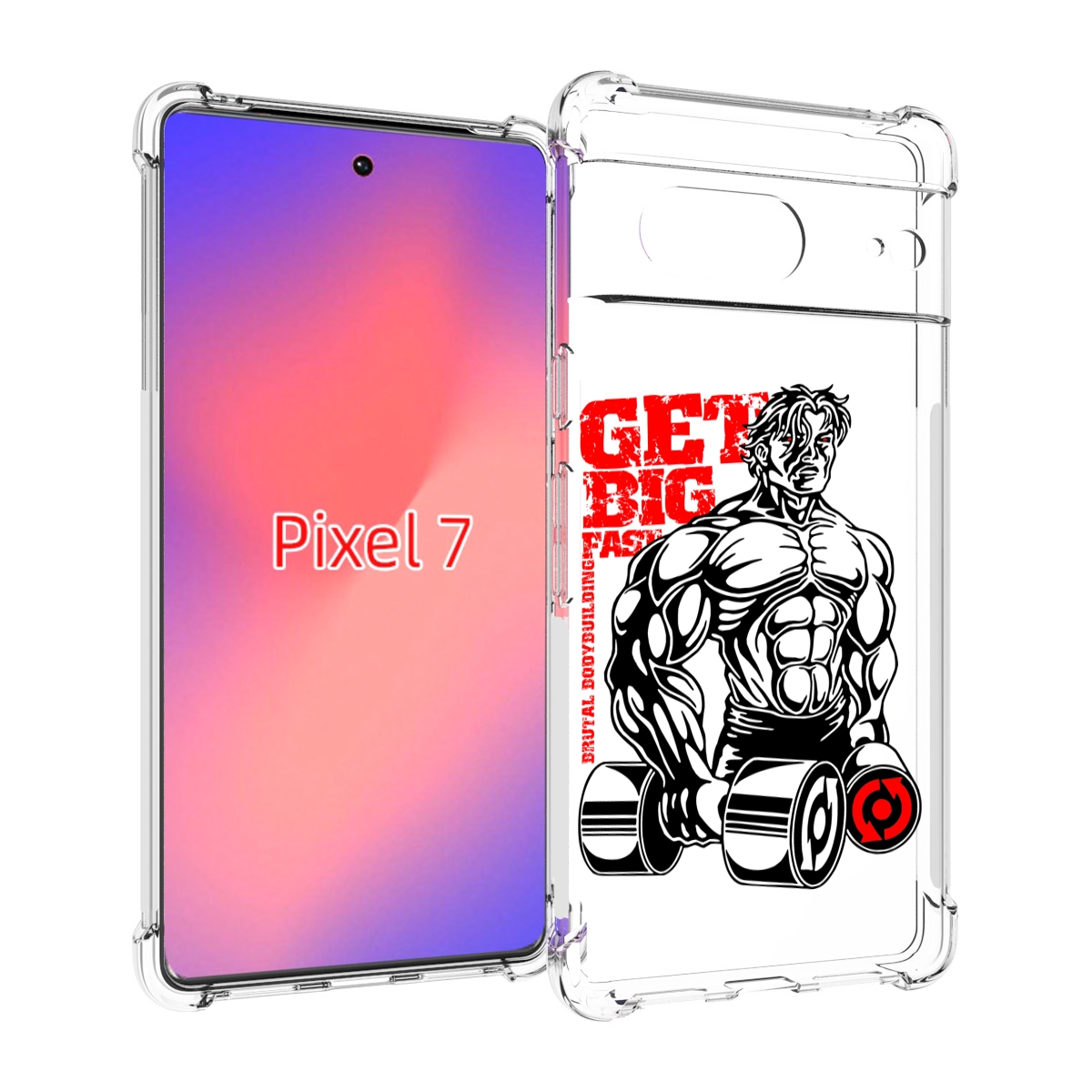 

Чехол Mypads Накаченное Тело Для Google Pixel 7, Прозрачный, Tocco