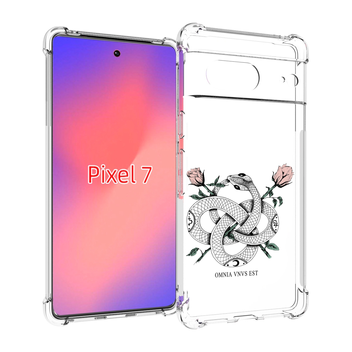 

Чехол Mypads Нарисованная Змея Абстракция Для Google Pixel 7, Прозрачный, Tocco
