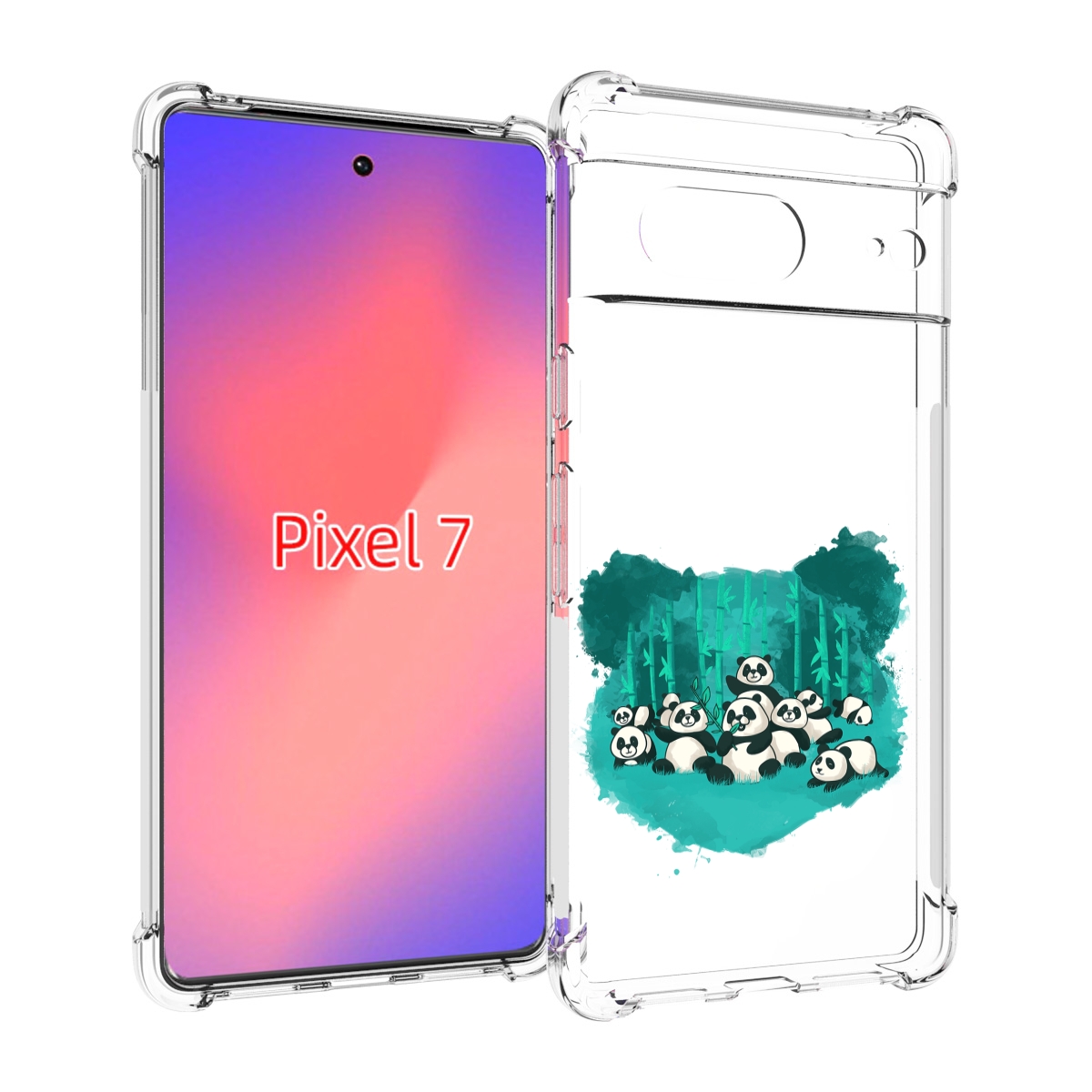 

Чехол Mypads Нарисованные Панды Для Google Pixel 7, Прозрачный, Tocco