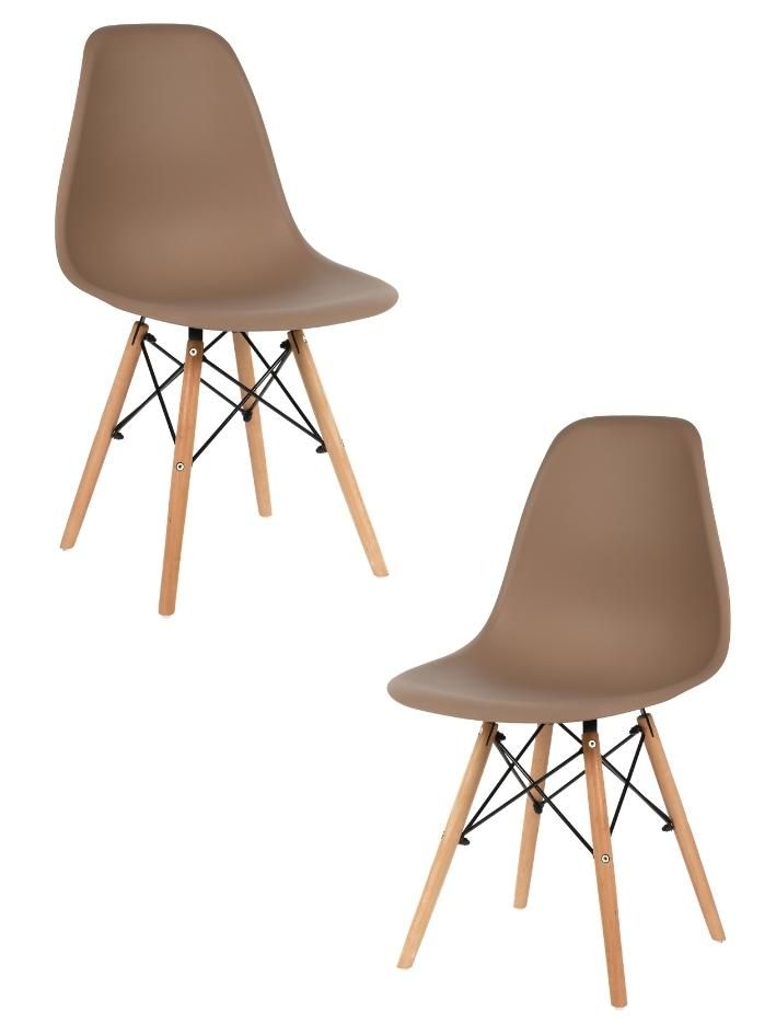 

Стул для кухни СтулБержи EAMES DSW, деревянные ножки, 2 шт., латте, EAMES DSW-2