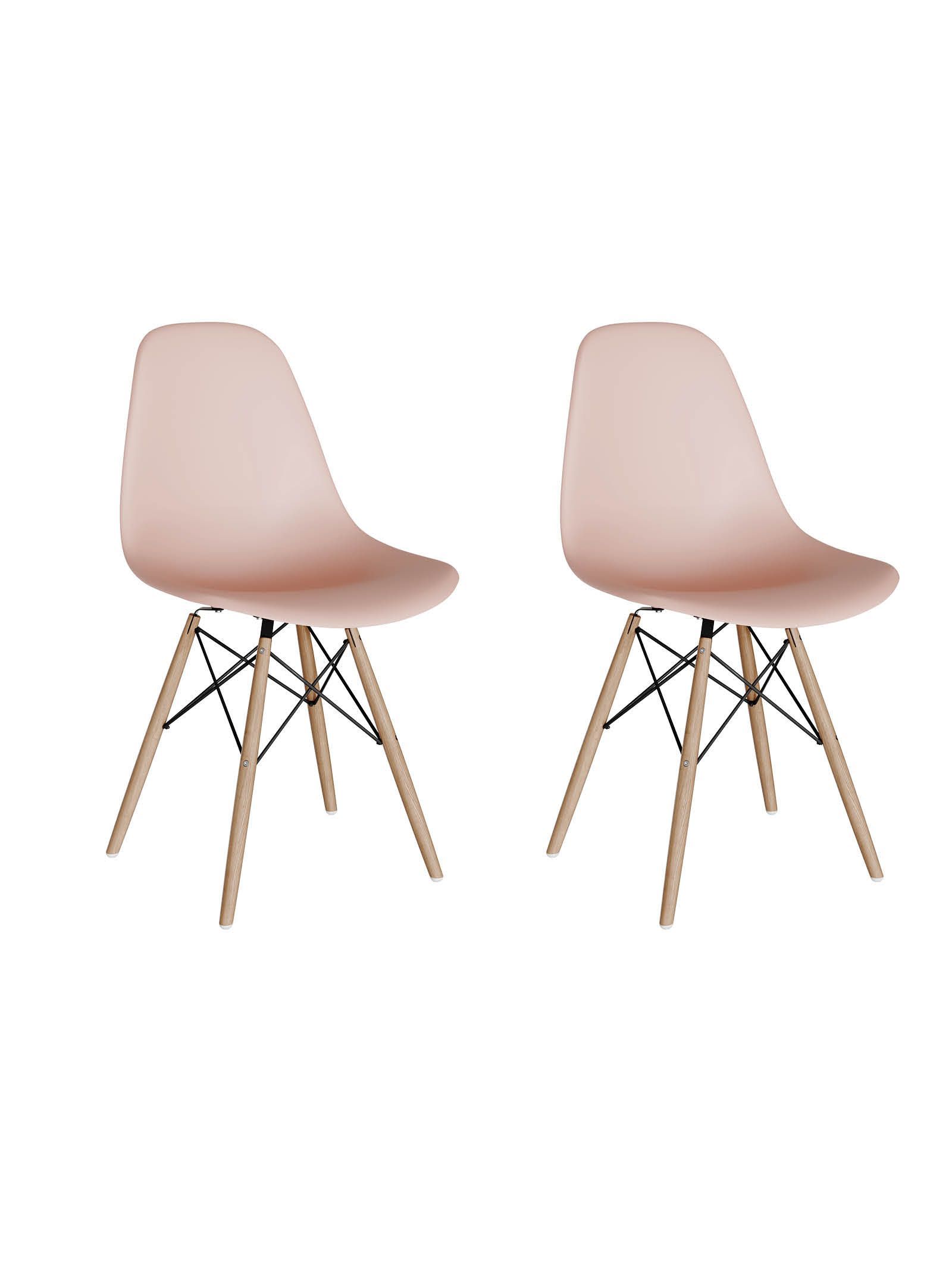 

Стул для кухни СтулБержи EAMES DSW, деревянные ножки, 2 шт., пудровый, DSW-2