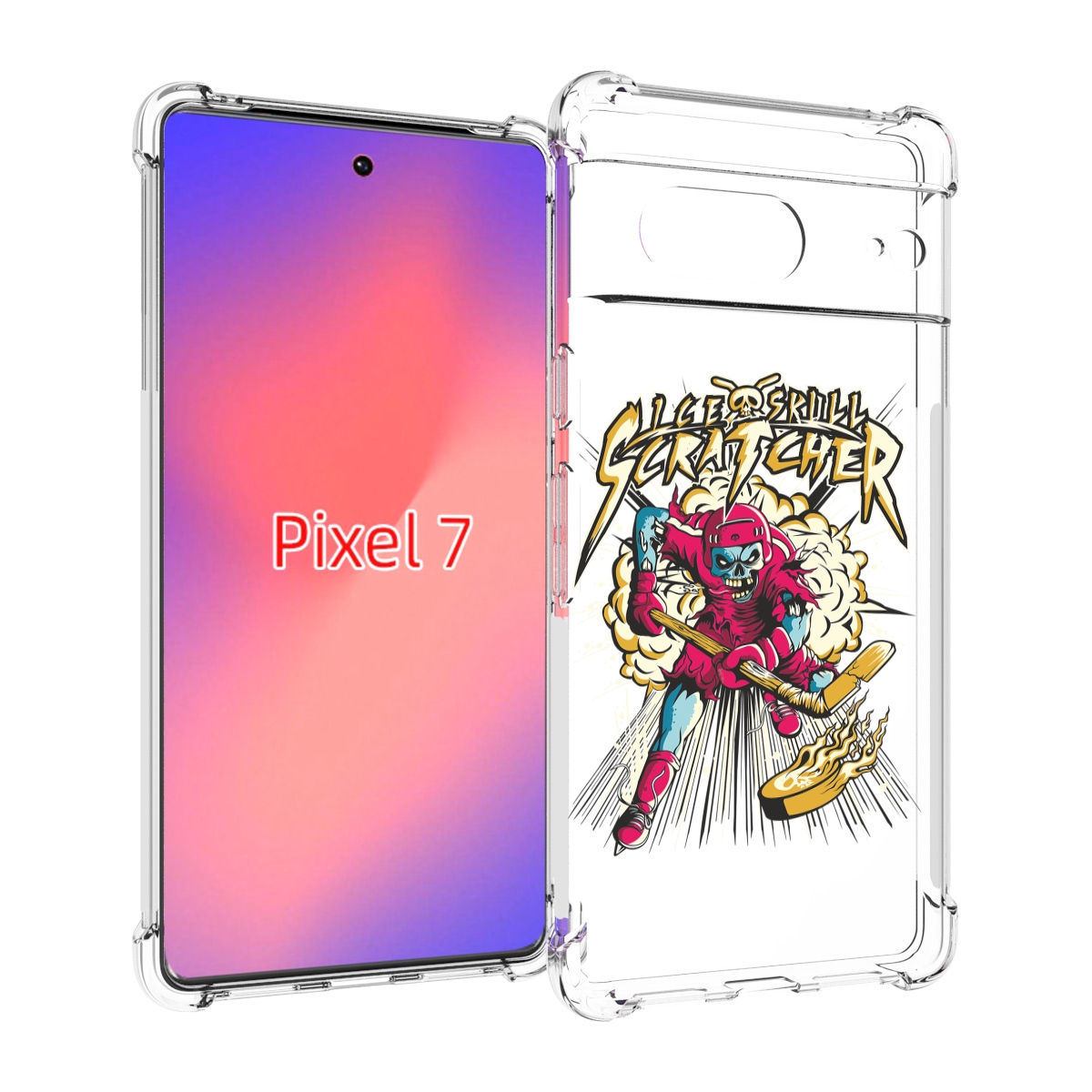 

Чехол Mypads Нарисованный Скелет Хоккеист Для Google Pixel 7, Прозрачный, Tocco