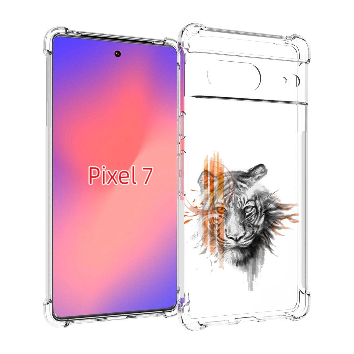 

Чехол Mypads Огненный Тигр Для Google Pixel 7, Прозрачный, Tocco