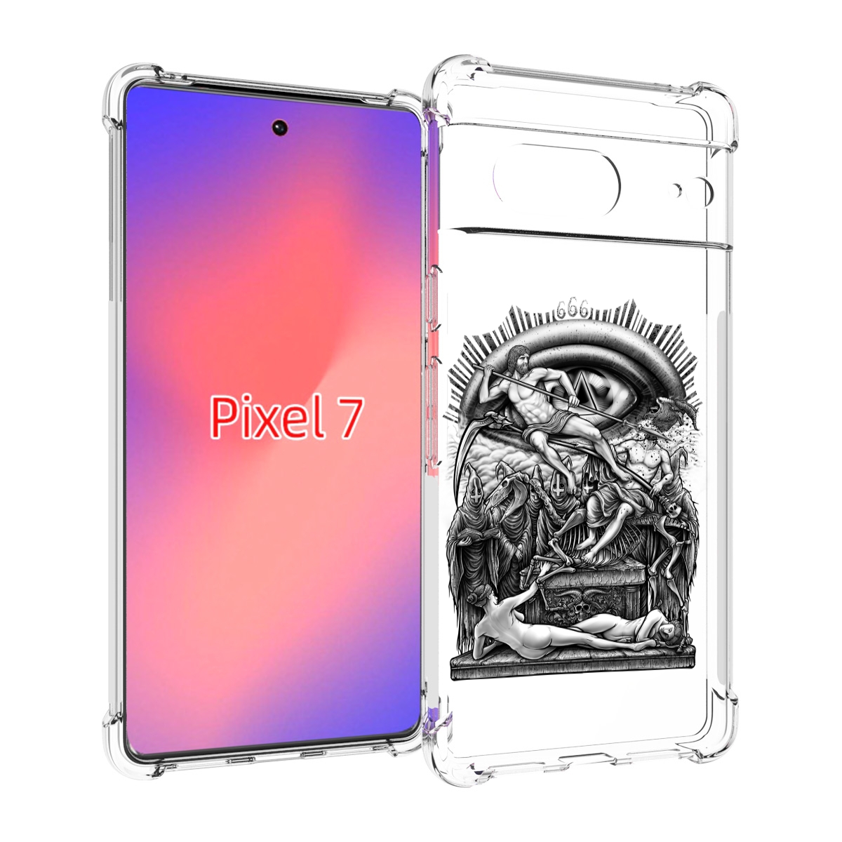 

Чехол Mypads Оракул Черно Белый Для Google Pixel 7, Прозрачный, Tocco