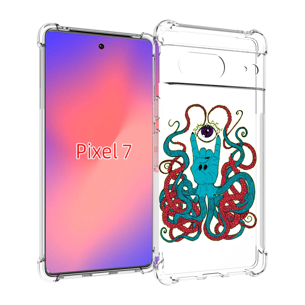 

Чехол Mypads Осьминог-Рука Абстракция Для Google Pixel 7, Прозрачный, Tocco