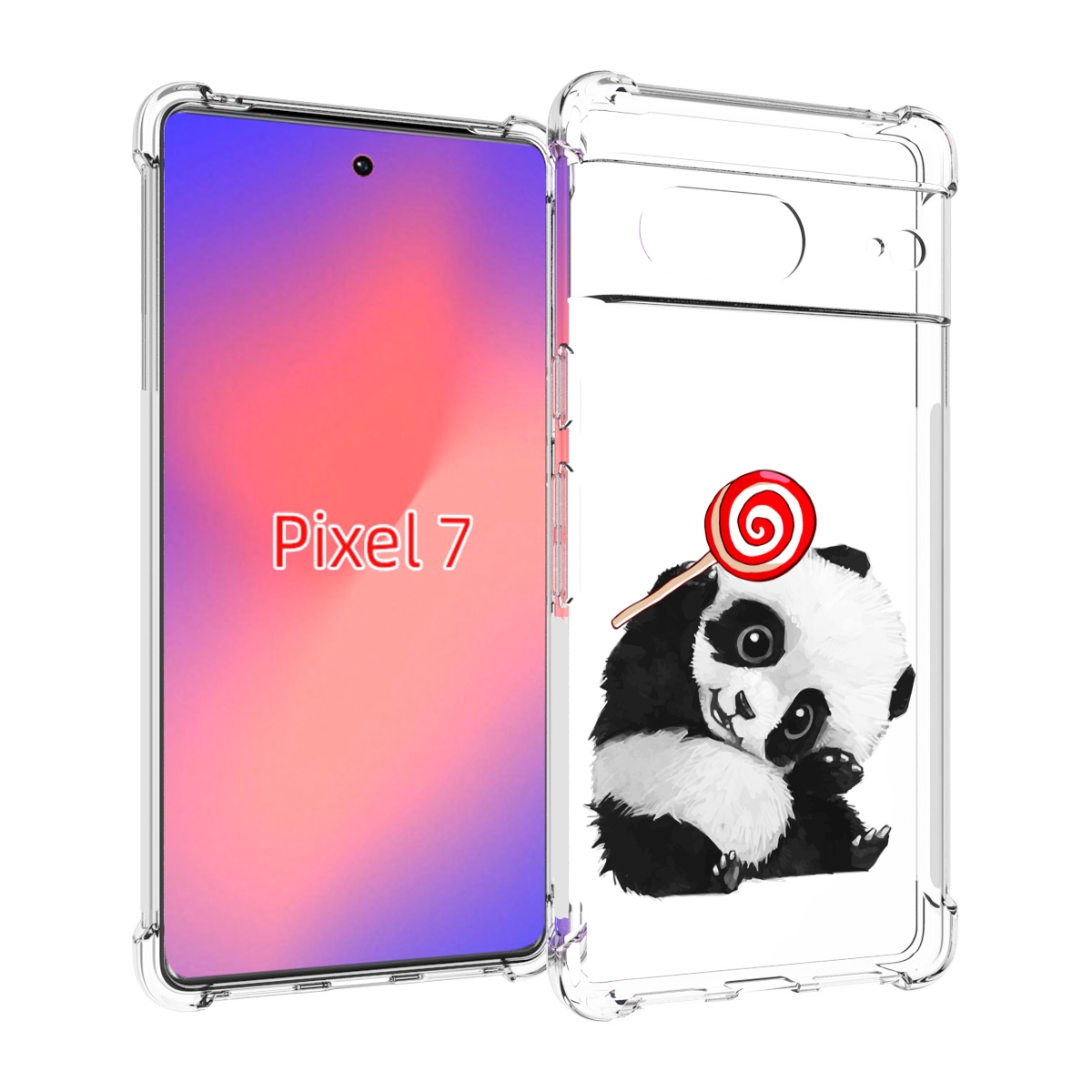 

Чехол Mypads Панда С Леденцом Для Google Pixel 7, Прозрачный, Tocco