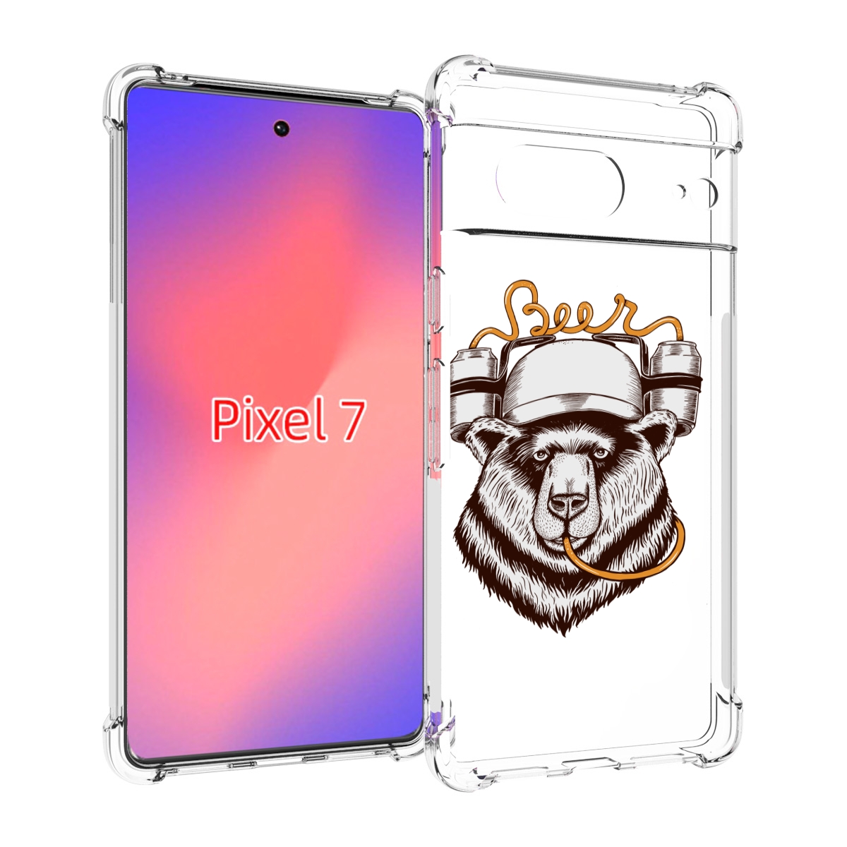 

Чехол Mypads Пивной Медведь Для Google Pixel 7, Прозрачный, Tocco