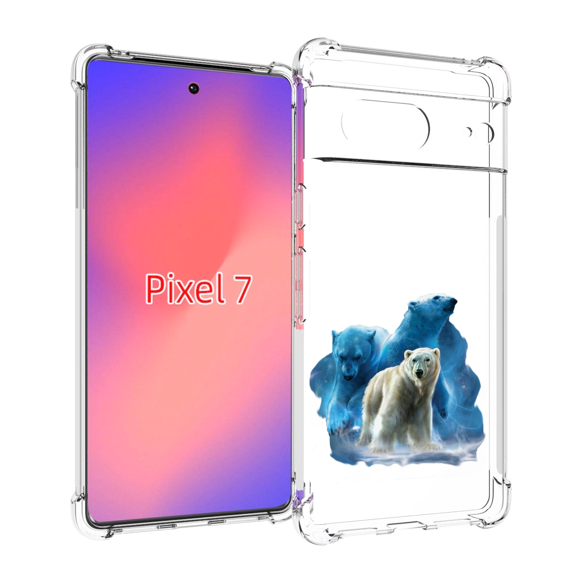 

Чехол Mypads Полярный Медведь Для Google Pixel 7, Прозрачный, Tocco