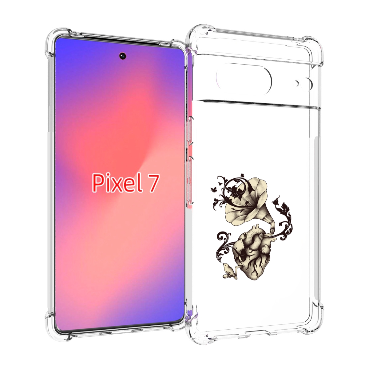 

Чехол Mypads Граммофон Для Google Pixel 7, Прозрачный, Tocco
