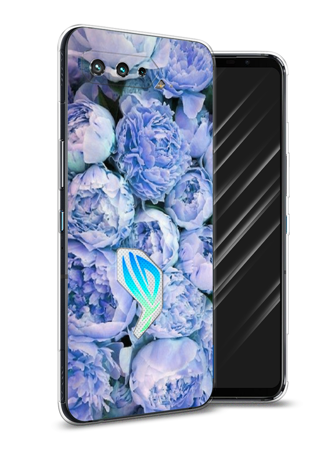 

Чехол Awog на Asus ROG Phone 5S "Пионы голубые", Голубой, 44550-8