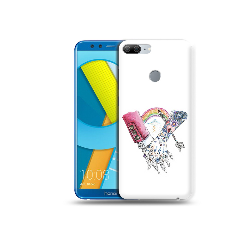 

Чехол MyPads Tocco для Huawei Honor 9 Lite абстракция руки в татуировках (PT117118.56.212), Прозрачный, Tocco