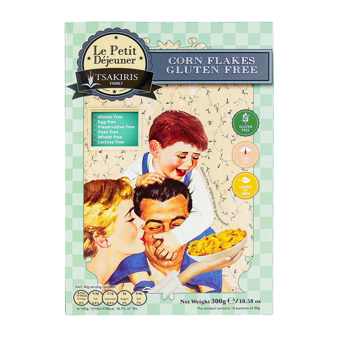 

Хлопья кукурузные TSAKIRIS FAMILY Корн Флейкс (без глютена) 300г Греция