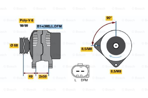

Генератор VW LT 28-35 II, LT 28-46 II, TRANSPORTER IV 90-06
