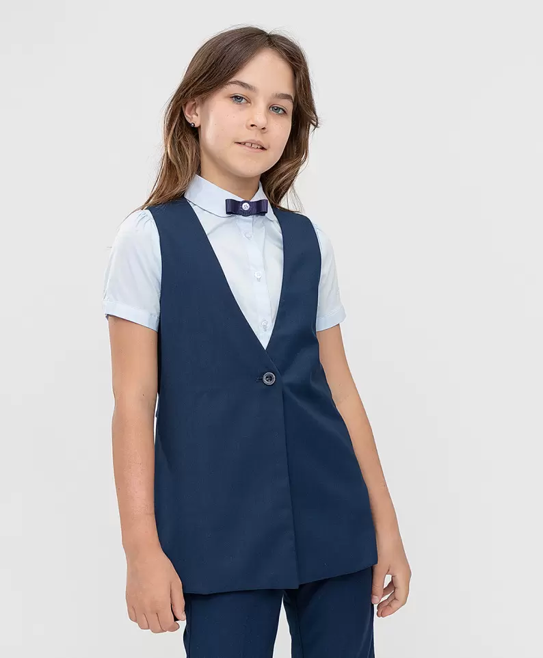 

Жилет детский Button Blue 221BBGS4702, синий, 134, 221BBGS4702