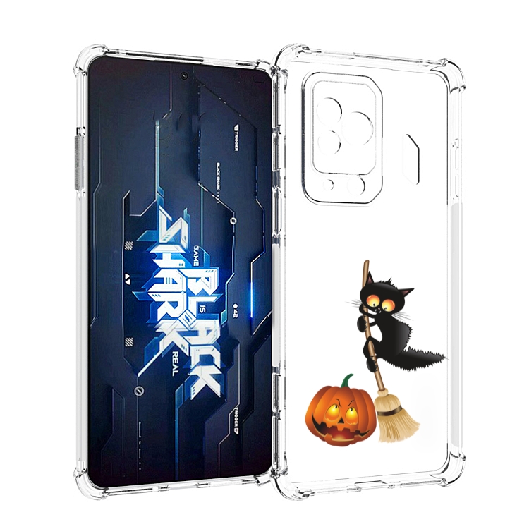 

Чехол MyPads хэлуинский котик для Xiaomi Black Shark 5 Pro, Прозрачный, Tocco