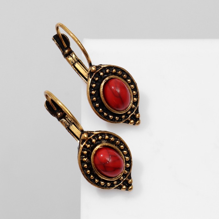 

Серьги классические из бижутерного сплава Queen fair 9679684, полистоун, 9679684