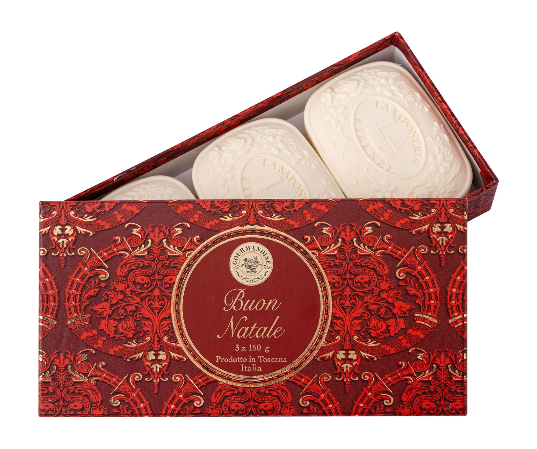 

Набор натурального мыла Gourmandise Savon Parfume Buno Natale Set 150 гx3 шт.